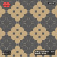 Interlock (Pasco) 20x20 cm · OCT-157 · Stone & Earth Large Block Chequer on the Diagonal with 8x8 Inserts
