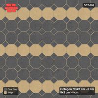 Interlock (Pasco) 20x20 cm · OCT-158 · Stone & Earth Narrow Stripe Courses with 8x8 Inserts, Kerb Frame