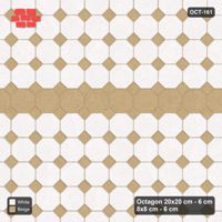 Interlock (Pasco) 20x20 cm · OCT-161 · Ivory & Sand Central Feature Band with 8x8 Inserts