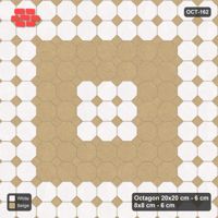 Interlock (Pasco) 20x20 cm · OCT-162 · Ivory & Sand Framed Ring with 8x8 Inserts, Kerb Frame