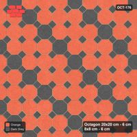 Interlock (Pasco) 20x20 cm · OCT-176 · Ember Diagonal Lattice with 8x8 Inserts
