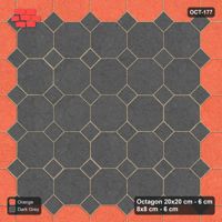 Interlock (Pasco) 20x20 cm · OCT-177 · Ember Square Medallion with 8x8 Inserts, Kerb Frame