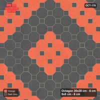 Interlock (Pasco) 20x20 cm · OCT-178 · Ember Wide Square Rings on the Diagonal with 8x8 Inserts
