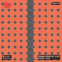 Interlock (Pasco) 20x20 cm · OCT-179 · Ember Central Vertical Band with 8x8 Inserts, Kerb Frame
