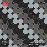 Interlock (Pasco) 20x20 cm · OCT-209 · Graphite Scale Three-Tone Steps with 8x8 Inserts