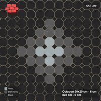Interlock (Pasco) 20x20 cm · OCT-210 · Graphite Scale Graded Diamonds with 8x8 Inserts, Kerb Frame
