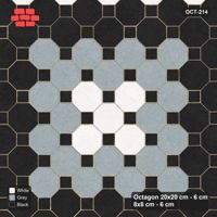Interlock (Pasco) 20x20 cm · OCT-214 · Tuxedo Graded Diamond Rings on the Diagonal with 8x8 Inserts, Kerb Frame