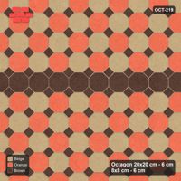 Interlock (Pasco) 20x20 cm · OCT-219 · Autumn Chequer with Feature Band with 8x8 Inserts, Kerb Frame