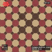 Interlock (Pasco) 20x20 cm · OCT-221 · Tuscany Chequer with Cluster Accents with 8x8 Inserts, Kerb Frame
