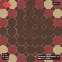 Interlock (Pasco) 20x20 cm · OCT-222 · Tuscany Chequer with Centre Medallion with 8x8 Inserts, Kerb Frame