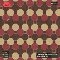 Interlock (Pasco) 20x20 cm · OCT-223 · Tuscany Tricolour Diagonal on the Diagonal with 8x8 Inserts