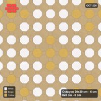 Interlock (Pasco) 20x20 cm · OCT-226 · Golden Sand Chequer with Cluster Accents on the Diagonal with 8x8 Inserts