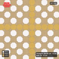 Interlock (Pasco) 20x20 cm · OCT-228 · Golden Sand Chequer with Cross with 8x8 Inserts, Kerb Frame