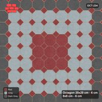 Interlock (Pasco) 20x20 cm · OCT-234 · Urban Brick Wide Three-Tone Rings with 8x8 Inserts, Kerb Frame