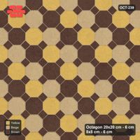 Interlock (Pasco) 20x20 cm · OCT-239 · Harvest Gold Tricolour Diagonal with 8x8 Inserts