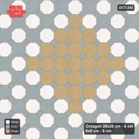 Interlock (Pasco) 20x20 cm · OCT-242 · Coastal Chequer with Centre Medallion with 8x8 Inserts, Kerb Frame