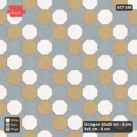 Interlock (Pasco) 20x20 cm · OCT-245 · Coastal Three-Tone Diagonal with 8x8 Inserts