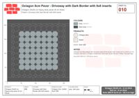 Interlock (Pasco) 20x20 cm · OCT8-010 · Driveway with Dark Border with 8x8 inserts