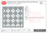 Interlock (Pasco) 20x20 cm · OCT8-011 · Diagonal Checker Car Park with 8x8 inserts
