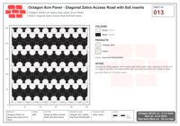 Interlock (Pasco) 20x20 cm · OCT8-013 · Diagonal Zebra Access Road with 8x8 inserts