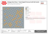 Interlock (Pasco) 20x20 cm · OCT8-022 · Tonal Angled Forecourt with 8x8 inserts