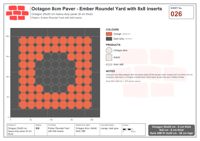 Interlock (Pasco) 20x20 cm · OCT8-026 · Ember Roundel Yard with 8x8 inserts