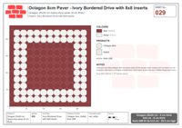 Interlock (Pasco) 20x20 cm · OCT8-029 · Ivory Bordered Drive with 8x8 inserts