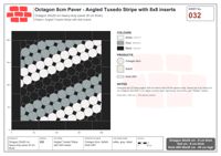 انترلوك (باسكو) 20x20 سم · OCT8-032 · Angled توكسيدو خط مع 8x8 إدراجات