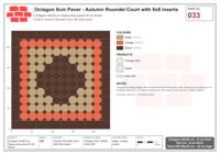 انترلوك (باسكو) 20x20 سم · OCT8-033 · خريفي Roundel ساحة مع 8x8 إدراجات
