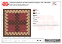 انترلوك (باسكو) 20x20 سم · OCT8-034 · Tuscan Crossroad قطري مع 8x8 إدراجات