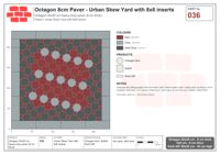 انترلوك (باسكو) 20x20 سم · OCT8-036 · Urban Skew Yard مع 8x8 إدراجات