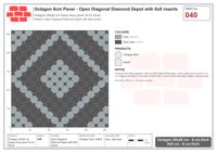 انترلوك (باسكو) 20x20 سم · OCT8-040 · مفتوح قطري معين Depot مع 8x8 إدراجات