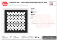 Interlock (Pasco) 20x20 cm · OCT8-045 · Tuxedo Diagonal Bordered Apron with 8x8 inserts