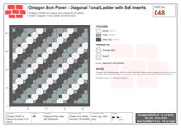 Interlock (Pasco) 20x20 cm · OCT8-048 · Diagonal Tonal Ladder with 8x8 inserts