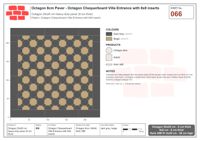 Interlock (Pasco) 20x20 cm · OCT8-066 · Octagon Chequerboard Villa Entrance with 8x8 inserts