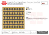 Interlock (Pasco) 20x20 cm · OCT8-068 · Diagonal Octagon Chequerboard Access Road