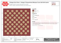 Interlock (Pasco) 20x20 cm · OCT8-072 · Octagon Chequerboard Mosque Court with 8x8 inserts
