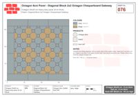 Interlock (Pasco) 20x20 cm · OCT8-076 · Diagonal Block 2x2 Octagon Chequerboard Gateway