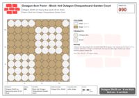 انٹرلاک (پاسکو) 20x20 سینٹی میٹر · OCT8-090 · بلاک 4x4 مثمن Chequerboard Garden کورٹ