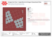 Interlock (Pasco) 20x20 cm · OCT8-093 · Angled Block 4x4 Octagon Chequerboard Plaza