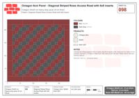 انترلوك (باسكو) 20x20 سم · OCT8-098 · قطري مخطط صفوف Access Road مع 8x8 إدراجات