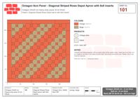 انترلوك (باسكو) 20x20 سم · OCT8-101 · قطري مخطط صفوف Depot Apron مع 8x8 إدراجات