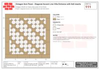 Interlock (Pasco) 20x20 cm · OCT8-111 · Diagonal Accent Line Villa Entrance with 8x8 inserts