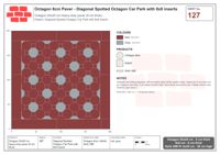Interlock (Pasco) 20x20 cm · OCT8-127 · Diagonal Spotted Octagon Car Park with 8x8 inserts