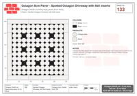 Interlock (Pasco) 20x20 cm · OCT8-133 · Spotted Octagon Driveway with 8x8 inserts