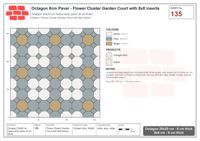 Interlock (Pasco) 20x20 cm · OCT8-135 · Flower Cluster Garden Court with 8x8 inserts