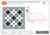 Interlock (Pasco) 20x20 cm · OCT8-137 · Diagonal Flower Cluster Courtyard with 8x8 inserts
