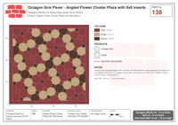 Interlock (Pasco) 20x20 cm · OCT8-138 · Angled Flower Cluster Plaza with 8x8 inserts