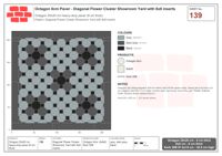 Interlock (Pasco) 20x20 cm · OCT8-139 · Diagonal Flower Cluster Showroom Yard with 8x8 inserts