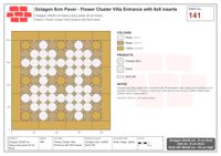 Interlock (Pasco) 20x20 cm · OCT8-141 · Flower Cluster Villa Entrance with 8x8 inserts